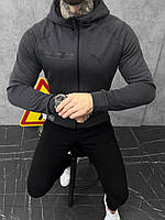 Мужской спортивный костюм Puma BMW черный , весенний однотонный демисезонный спортивный костюм пума бмы