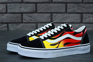 Чоловічі кеди Vans Old Skool Flame, vans кеди жіночі, ванс олд скул унісекс, фото 2