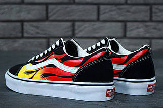 Чоловічі кеди Vans Old Skool Flame, vans кеди жіночі, ванс олд скул унісекс, фото 3