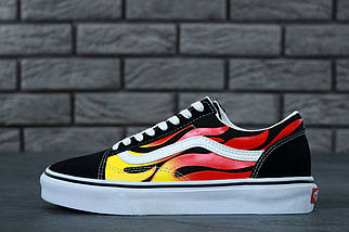 Чоловічі кеди Vans Old Skool Flame, vans кеди жіночі, ванс олд скул унісекс, фото 2