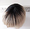 Перука з натурального волосся подовжене каре омбре блонд ERIN 12"-T1b-613, фото 8