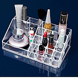 Органайзер-стійка для косметики прозорий акриловий Acrylic Organizer For Cosmetics (transparent), фото 3