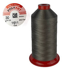 Нитка швейна поліестер POLYART(ПОЛІАРТ) N30 колір #1611 кава з молоком 2500м (ОРИГІНАЛ, ТУРЕЧЧИНА)