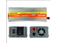 Інвертор перетворювач напруги 12v-220v потужність 2000w ТМ MAGOR "Gr"