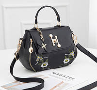 Женская мини сумочка с вышивкой, маленькая сумка с цветочками "Gr"