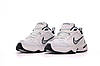 Чоловічі і жіночі кросівки Nike Air Monarch White Blue (Білі з синім) Взуття Найк Монарх повсякденні шкіра демісезон, фото 7