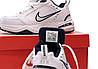 Чоловічі і жіночі кросівки Nike Air Monarch White Blue (Білі з синім) Взуття Найк Монарх повсякденні шкіра демісезон, фото 2