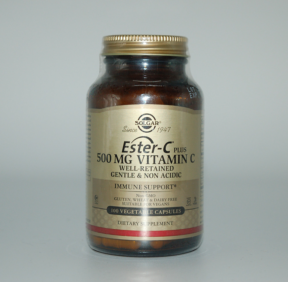 Вітамін С, Ester-C, Solgar, 500 мг, 100 капсул