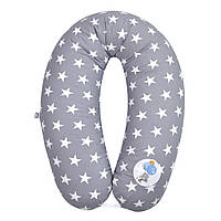 Подушка для вагітних та годування ТМ PAPAELLA 30х190 см з карабіном зірка сіра