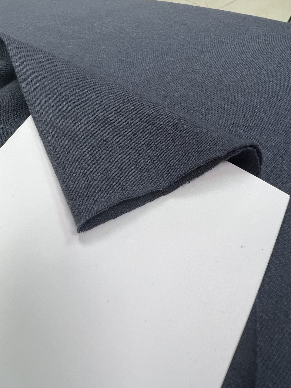 Тканина трикотаж Кулір Супрем, темно-сірого кольору, щільність 150 г/м2