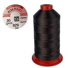 Нитка швейна поліестер POLYART(ПОЛІАРТ) N30 колір #829 темно-коричневий 2500м (ОРИГІНАЛ, ТУРЕЧЧИНА)