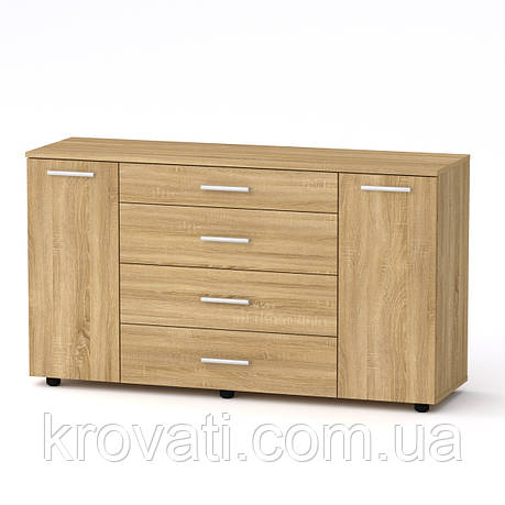 Комод для речей Компаніт 1-3-2 П(направляючі повного висування), Дуб Сонома, фото 1