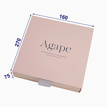 Коробка бокс для ювелірних прикрас, 160х270х75 мм