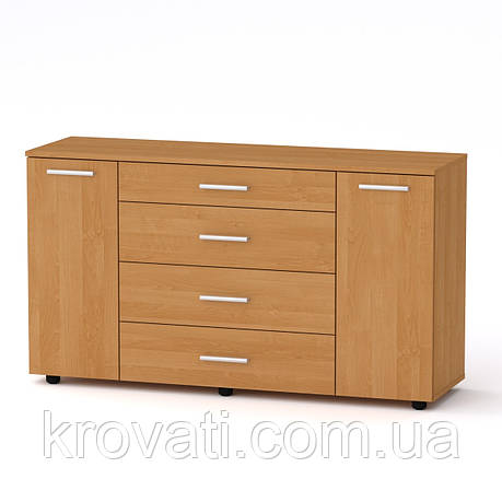 Комод для речей Компаніт 1-3-2 П(направляючі повного висування), Вільха, фото 1