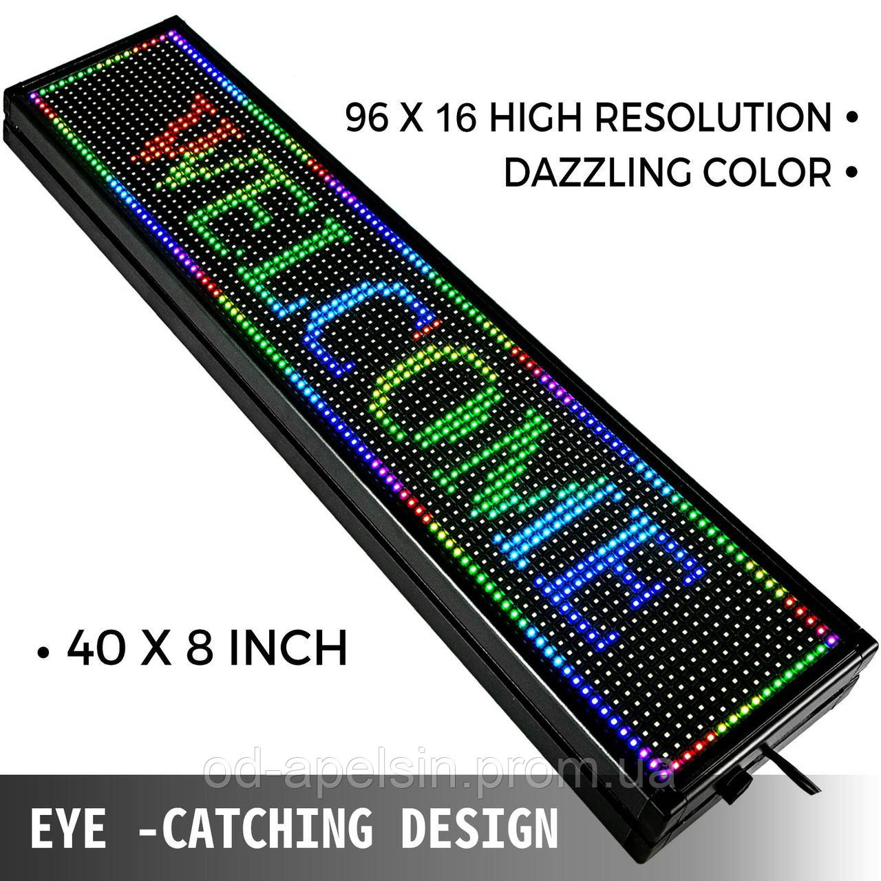 VEVOR 40 x 8 дюймов светодиодный прокручивающийся знак цвет 10 мм светодиодная подсветка знак светодиодный - фото 4 - id-p1794980724
