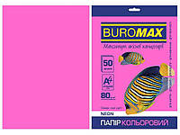 Папір кольоровий А4, NEON, малиновий, 50л. BM.2721550-29 ТМ BUROMAX "Gr"