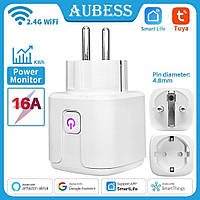 Розумна розетка Aubess Smart Wi-Fi Plug EU 16/20A, SmartLife, Amazon Alexa, Google Home Google Assistant