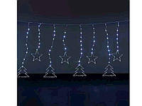 Гірлянда штора-роса ялинка зірочка 10шт. 3м*1м. білий 1948-03 ТМ КИТАЙ "Gr"