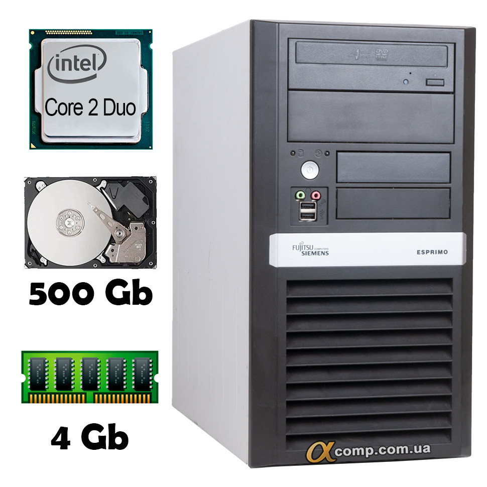 Fujitsu P5925 (Core2Duo E8200 • 4Gb • 500Gb) MT