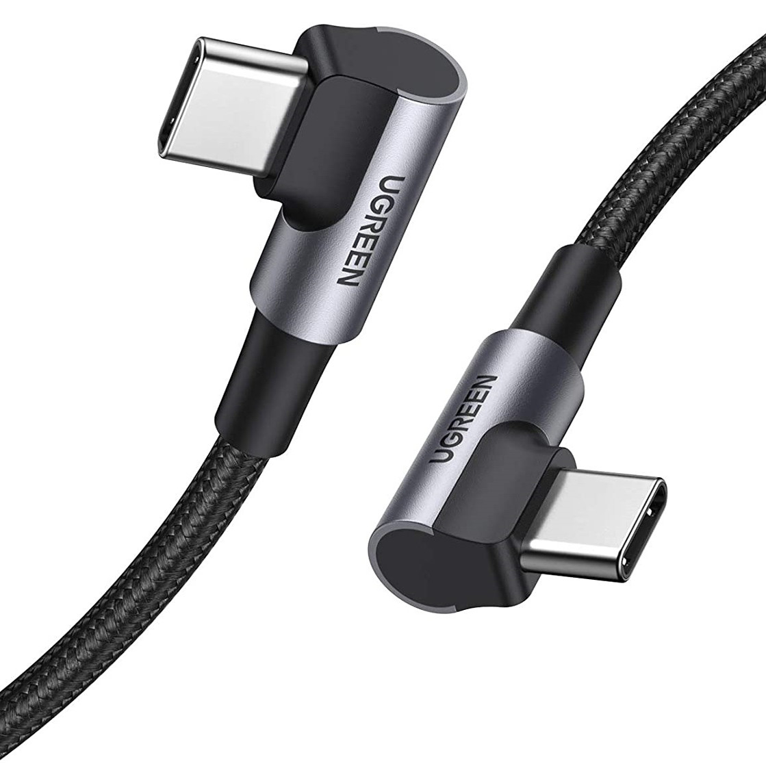 Кабель для зарядки телефона/ смартфона UGREEN US323 Type-C - Type-C 1 м Чорний/ Сріблястий (6689228)