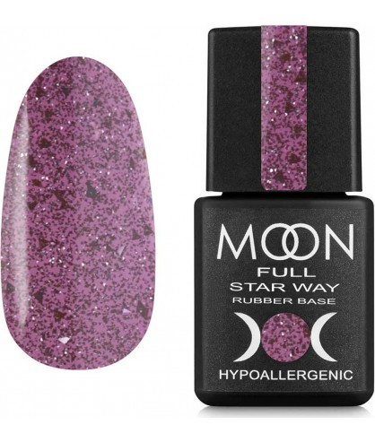 База Moon Full Star Way світловідбиваюча каучукова 2052, рожевий баклажан, 8 мл