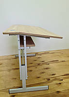 Стол аудиторний з ломаною стільницею НУШ двомісний "Волошка" з регулюванням висоти