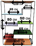 Стелаж металевий 200x100x45см Б\У, не розбірний, тільки самовивіз у Києві, фото 6