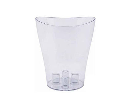 Вазон для орхідей Ніка 2л 16*19 (прозорий PS) ТМ АЛЕАНА "Ax"