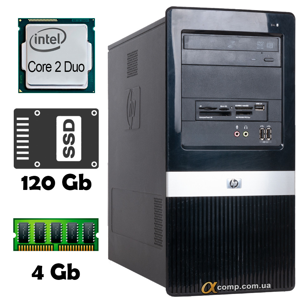 HP Pro 3120 (Core2Duo E8200 • 4Gb • ssd 120Gb) MT
