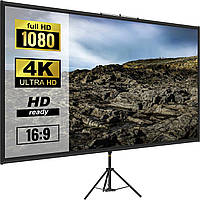 VEVOR 16:9 экран проектора 4K HD презентационная стена штатив проекционная поверхность роликовый экран 227x127