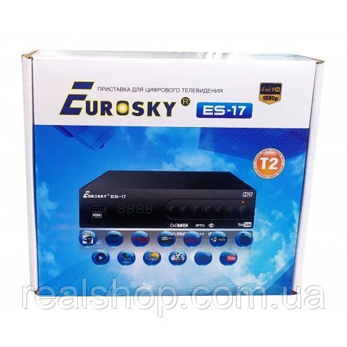Т2 ресивер Eurosky ES-17 IPTV метал DVB-T2