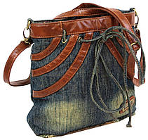 Джинсова сумка у формі жіночої спідниці Fashion jeans bag темно-синя