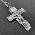 Чоловічий срібний комплект з розп'яттям: Бісмарк 5 мм, чорніння (23.5 г, 925), фото 5