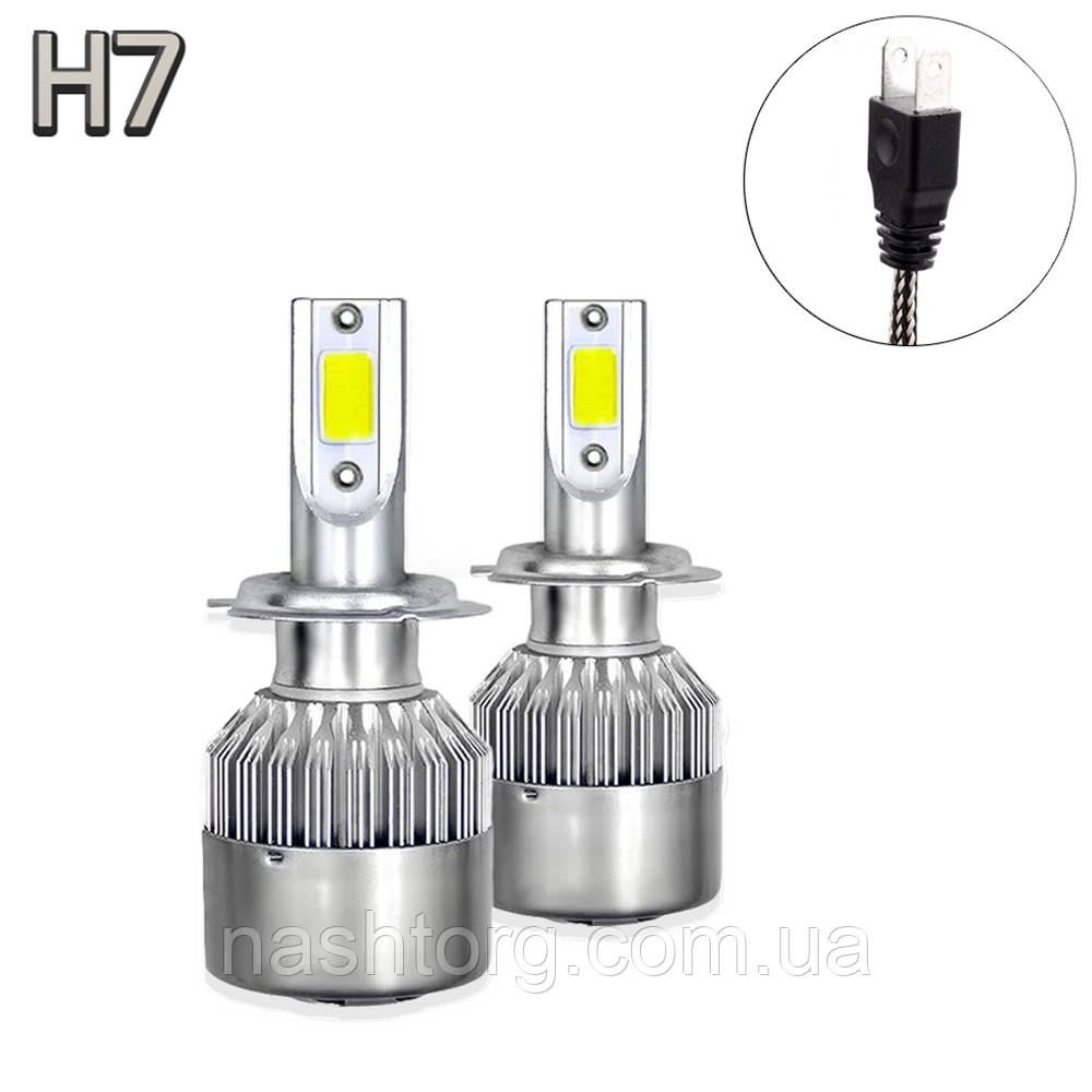 Світлодіодні лампи H7 С6 LED Headlight 36W/3800LM DC8V-48V лед автолампи для ближнього/дальнього світла