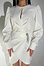 Коротке елегантне вечірнє біле плаття Дайон 42 44 46 48 розміри, фото 5