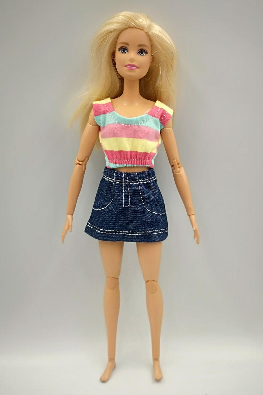 Купити Одяг для Барбі - Майка з джинсовою спідницею, ціна 85 грн - Prom ...