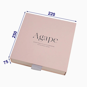 Подарункова коробка бокс для ювелірних прикрас, 220х250х75 мм