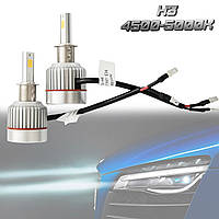 Автомобильные лампы H3 "Car LED Headlight XH-T33S" 12V/33W/4500К, светодиодные лампы H3 (2 шт./уп.) (GK)