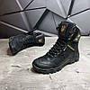 Чоловічі тактичні берці весна/літо чорні (з гербом), військові черевики ЗСУ армійські, розмір 40 41 42 43 44 45 46, фото 4