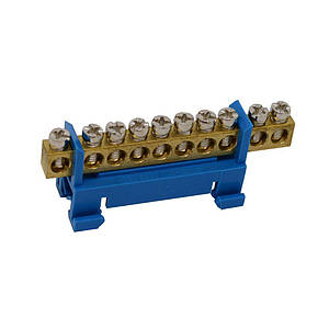 Шина нульова ENERGIO на DIN-рейку 10 отв.