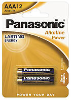 Батарейка Panasonic ALKALINE POWER щелочная AAA блистер, 2 шт. (LR03REB/2BP)