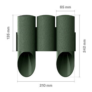 Газонна огорожа Cellfast MAXI, 3 елементи, 2.1 м, зелена