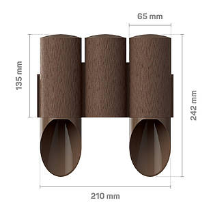 Газонна огорожа Cellfast MAXI, 3 елементи, 2.1 м, коричневий