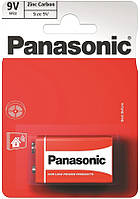 Батарейка Panasonic RED ZINK угольно-цинковая 6F22( 6R61, 1604, Крона) блистер, 1 шт. (6F22REL/1BP)