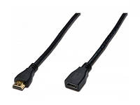 Кабель ASSMANN HDMI High speed Ethernet (AM/AF) 5.0m, black (AK-330201-050-S)