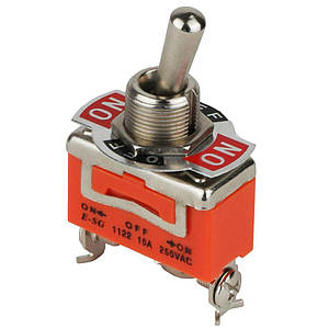 Тумблер ENERGIO 1122 ON-OFF-ON 3 контакти