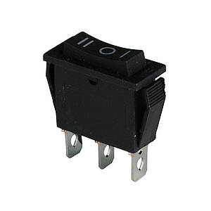 Клавішний перемикач ENERGIO KCD3-103 Bk/Bk ON-OFF-ON 1 клавіша