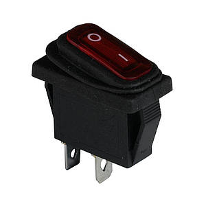 Клавішний перемикач ENERGIO KCD3-101W Rd/Bk ON-OFF 1 клавіша IP65