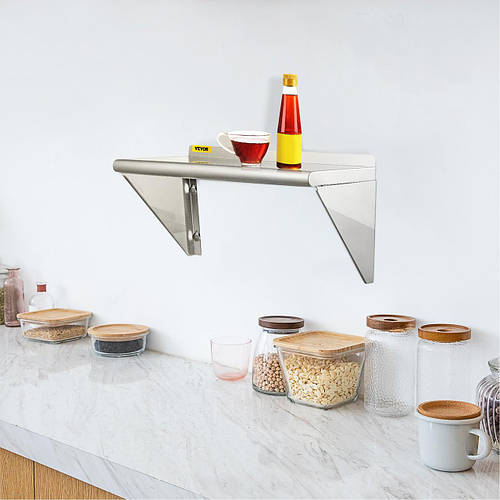 Купить VEVOR Настенная полка из нержавеющей стали 12 "x 36" 50,9 кг ...