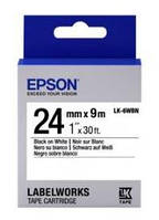 Картридж с лентой Epson LK6WBN принтеров LW-700 Std Blk/Wht 24mm/9m (C53S656006)
